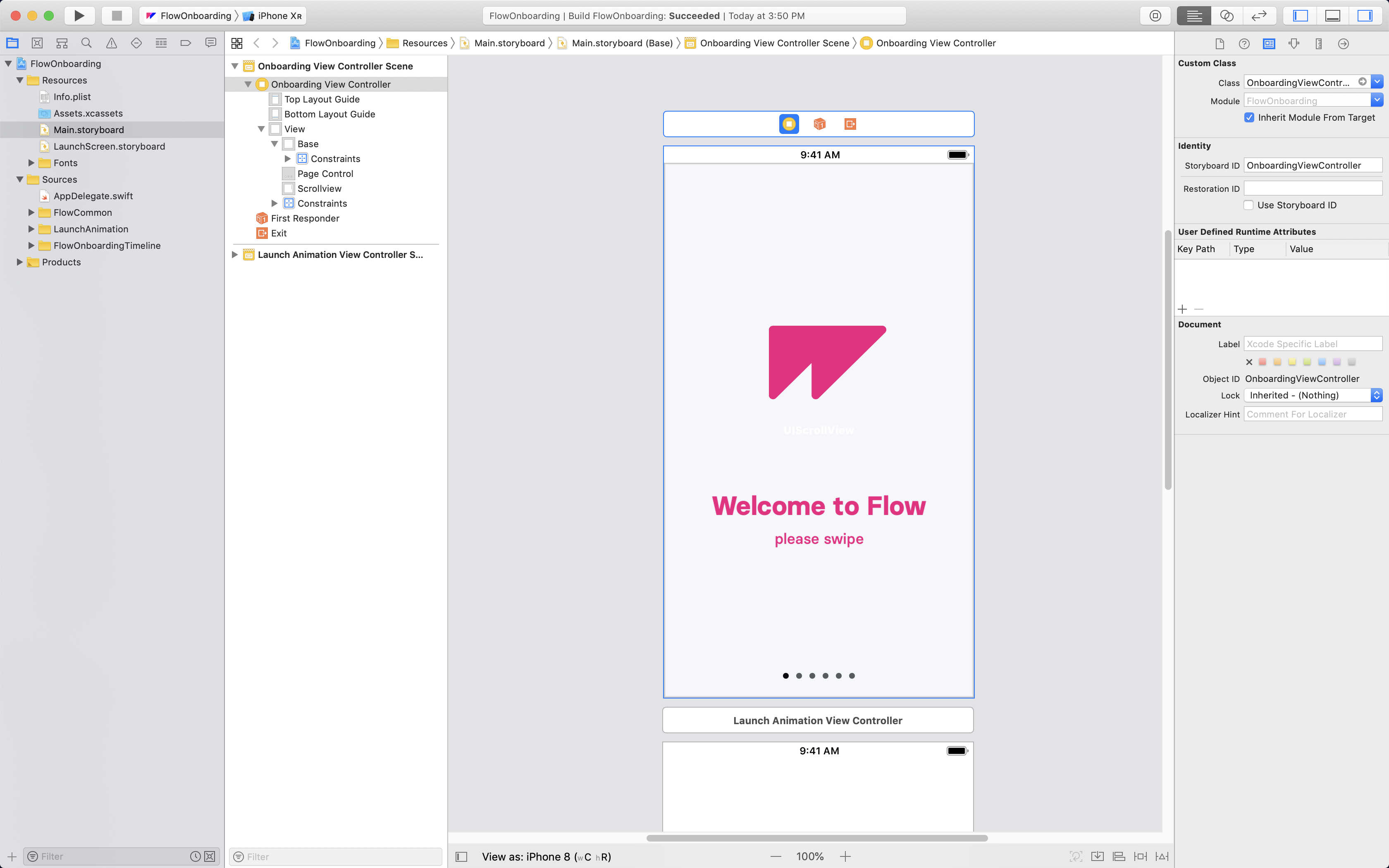 Flow - Understanding the Xcode Project for Onboarding Animations
